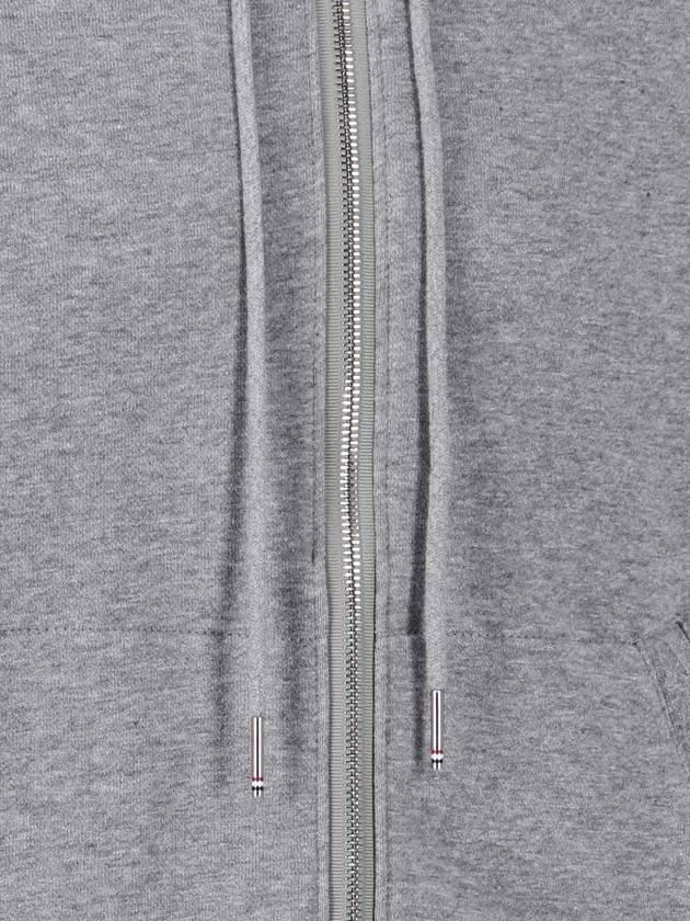 Engineered 4 Bar Diagonal Zip Up Hoodie Light Grey - THOM BROWNE - BALAAN 6