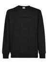 Embroidered Logo Cotton Sweatshirt Black - CP COMPANY - BALAAN 2