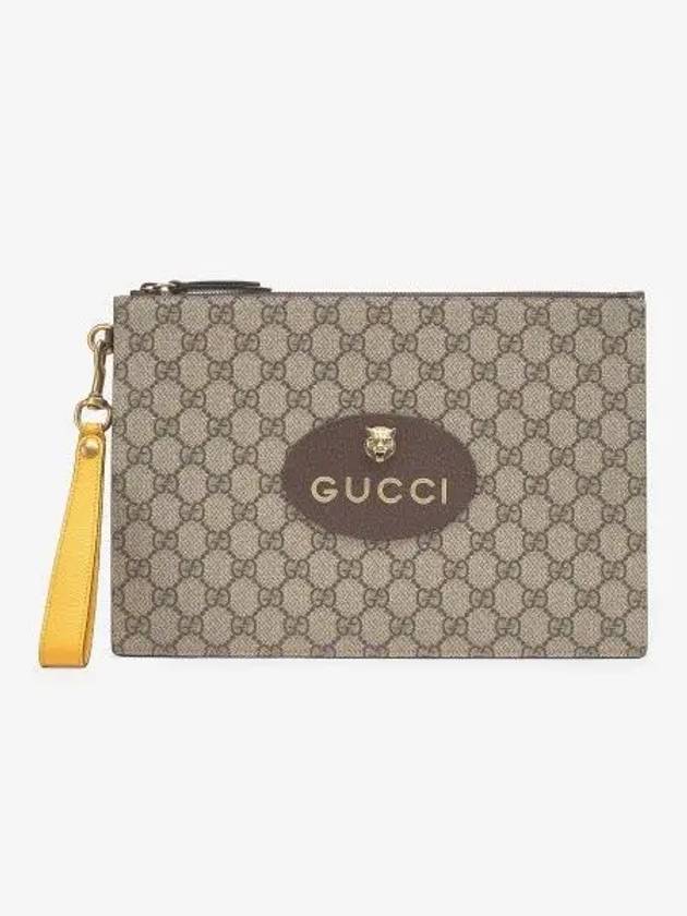 Neo Vintage GG Supreme Clutch Bag Beige Ebony - GUCCI - BALAAN 2