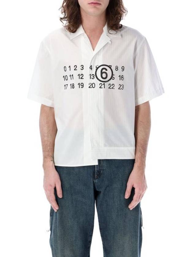 Number Logo Short Sleeve Shirt White - MAISON MARGIELA - BALAAN 2