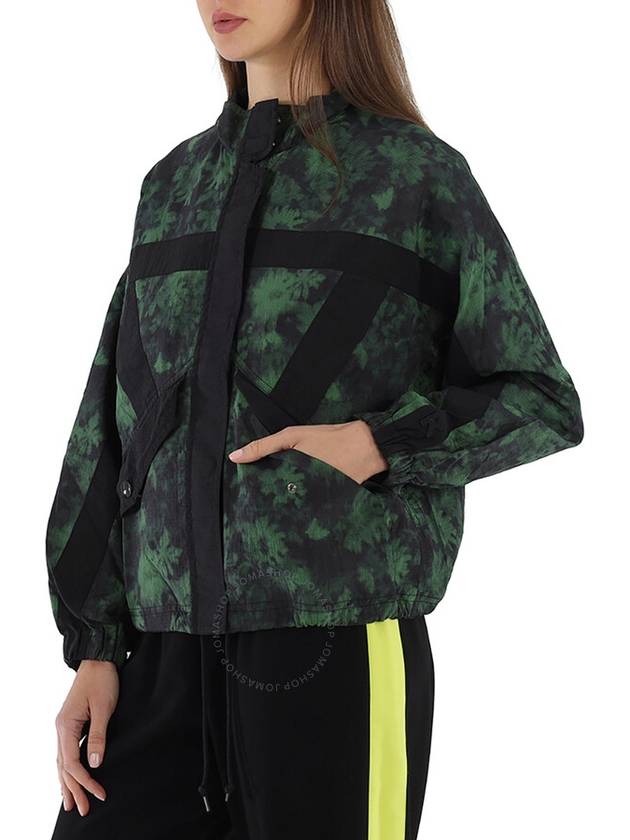 Women's Pattern Zip-up Jacket Green - KENZO - BALAAN 3