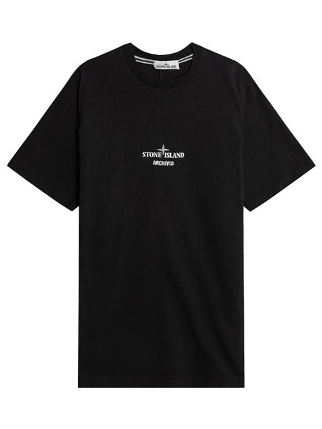 Archivio Project Short Sleeve T-Shirt Black - STONE ISLAND - BALAAN 2