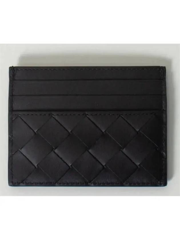 Intrecciato Leather Card Wallet Black - BOTTEGA VENETA - BALAAN 4