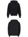 Embroidered Heart Logo Hoodie Black - AMI - BALAAN 5