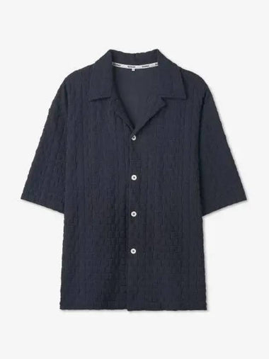 All-Over Short Sleeve Shirt Dark Navy - SUNNEI - BALAAN 1