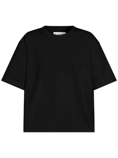 Ganni T-shirt With Logo, Women's, Black - GANNI - BALAAN 1