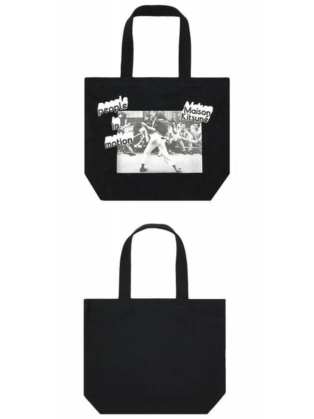 JU05008WW0008 P198 Olly Photogram Classic Tote Bag Black Bag TJ - MAISON KITSUNE - BALAAN 4