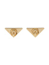 Crystal Logo Zirconie Earrings Gold - PRADA - BALAAN 4