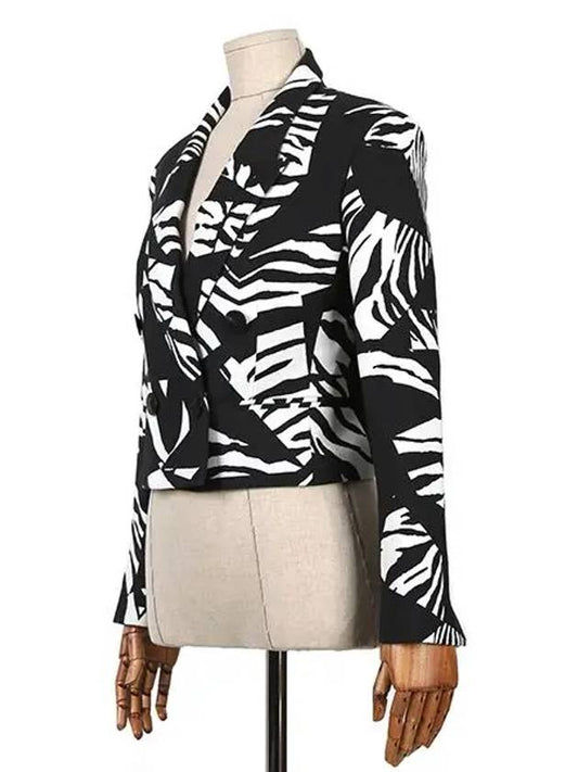 Zebra Printing Women's Short Jacket Black PNGI322 F033 042 - NEIL BARRETT - BALAAN 2