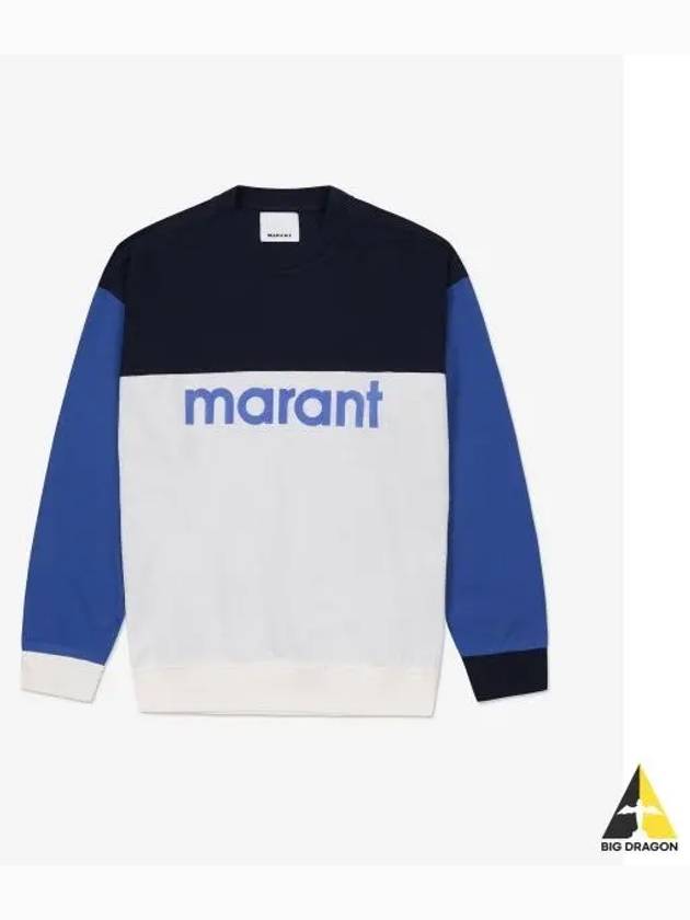 Afton Logo Cotton Sweatshirt Blue - ISABEL MARANT - BALAAN 2