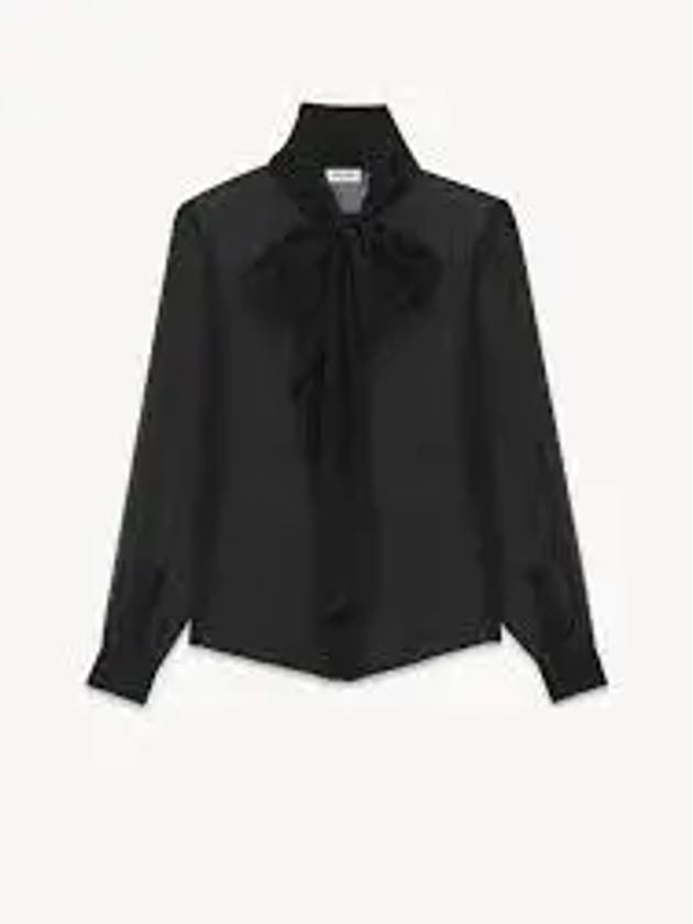 Elleni Silk Blouse Black - MAX MARA - BALAAN 2