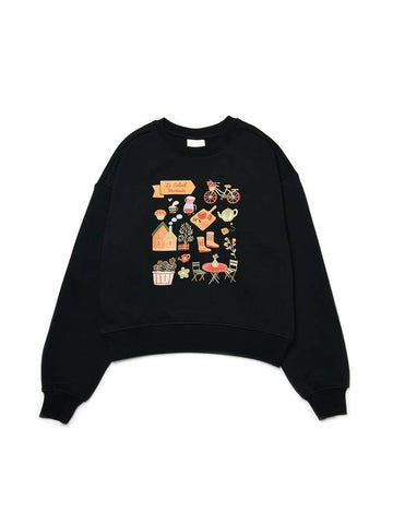 Brushed Options Soleil Garden Sweat Shirts BLACK - LE SOLEIL MATINEE - BALAAN 1