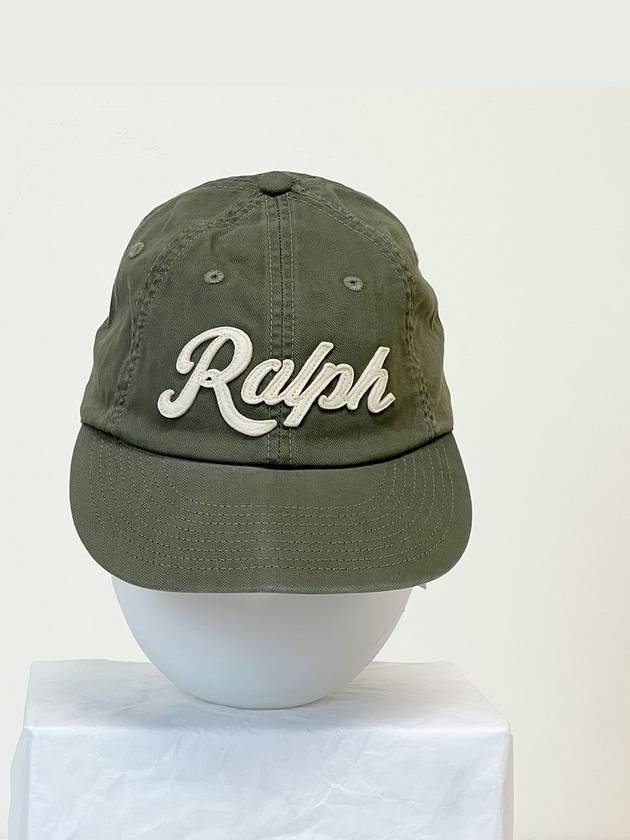 Cotton Base Ball Cap Green - POLO RALPH LAUREN - BALAAN 3