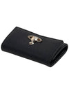 Logo Key Case Leather Wallet Black - VIVIENNE WESTWOOD - BALAAN 5