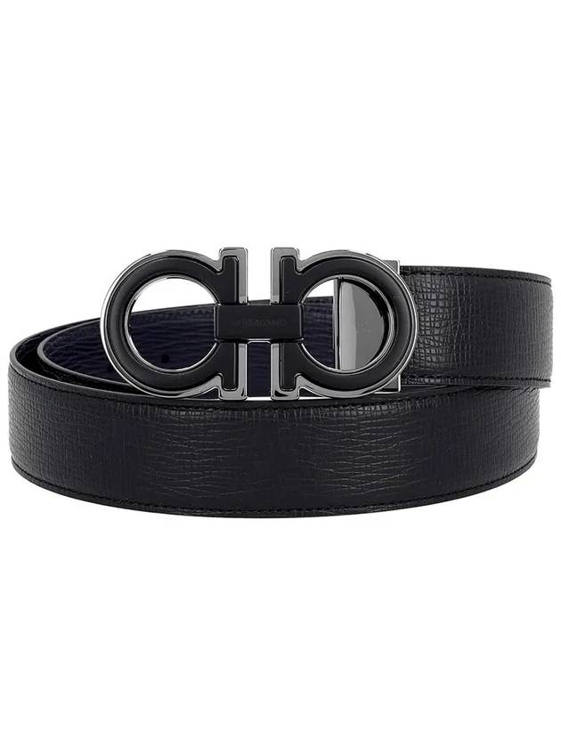 Salvatore Leather Belt 67A254 0770682012 Black - SALVATORE FERRAGAMO - BALAAN 3