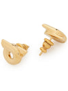 Gancini Studded Brass Earrings Gold - SALVATORE FERRAGAMO - BALAAN 5