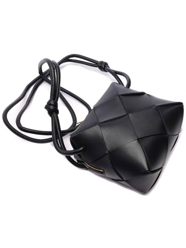 Cassette Intrecciato Mini Shoulder Bag Black - BOTTEGA VENETA - BALAAN 6