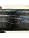 Black Crocodile Emboss Calf Leather Zipper Necklace Card Wallet 655246 23E77 1000 - BALENCIAGA - BALAAN 3