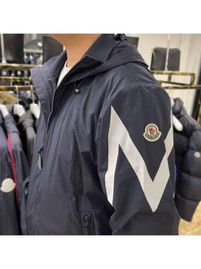 Fetuque Zip-Up Down Jacket Navy - MONCLER - BALAAN 2