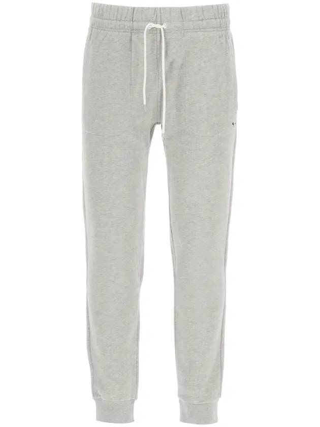 Men's Tricolor Fox Patch Track Pants Grey - MAISON KITSUNE - BALAAN 1