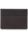 Signature V Logo Leather Card Wallet Brown - VALENTINO - BALAAN 4