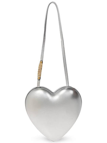 Moschino Heart-shaped Shoulder Bag, Women's, Silver - MOSCHINO - BALAAN 1