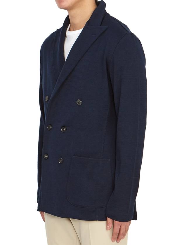 Men's Double Breasted Cardigan Navy - RVR LARDINI - BALAAN 3