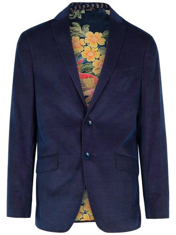 Etro 'Roma' Blazer In Blue Cotton Blend - ETRO - BALAAN 1