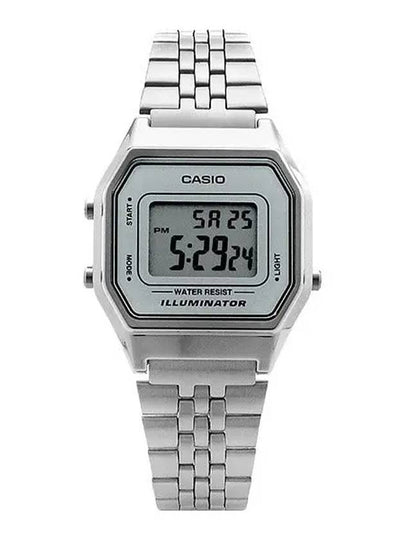 LA680WA 7DF 7 Digital Square Vintage Retro Metal Watch - CASIO - BALAAN 2