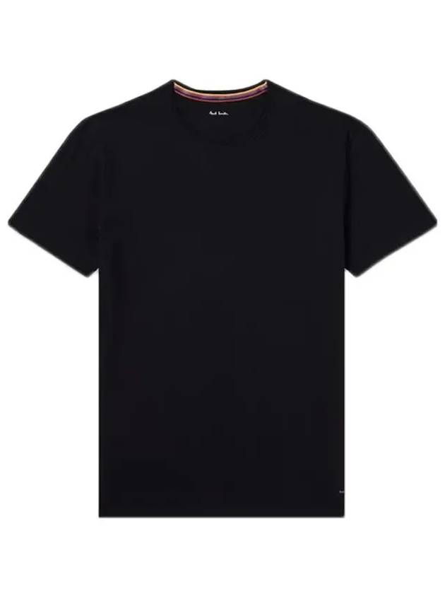 Men's Cotton Short Sleeve T-Shirt Black - PAUL SMITH - BALAAN 4