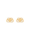 BB Logo Stud Earrings Gold - BALENCIAGA - BALAAN 1