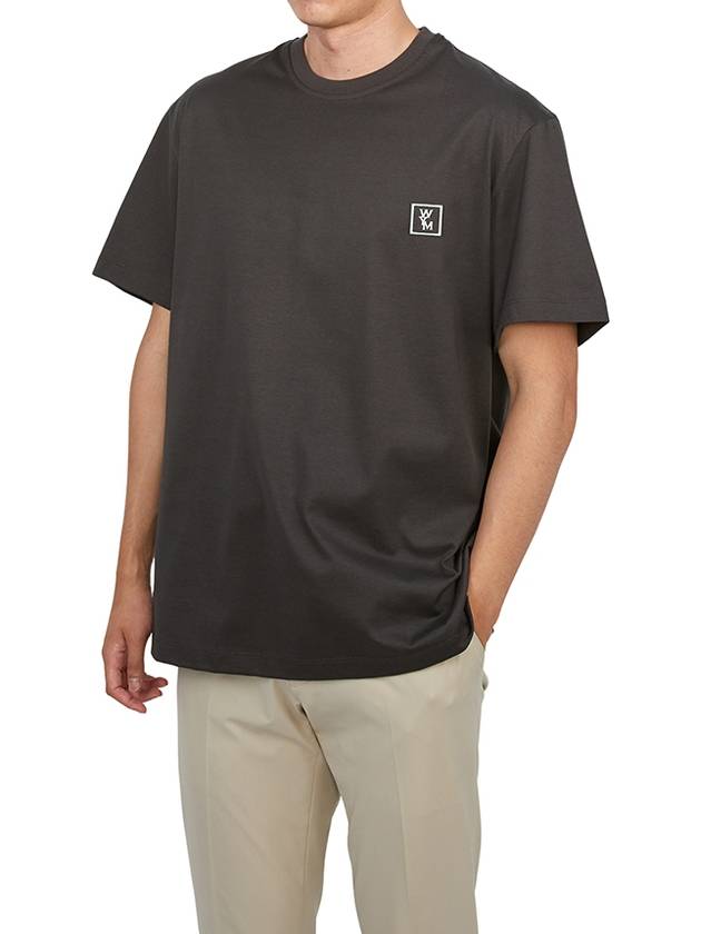 Logo Cotton Short Sleeve T-Shirt Dark Grey - WOOYOUNGMI - BALAAN 7