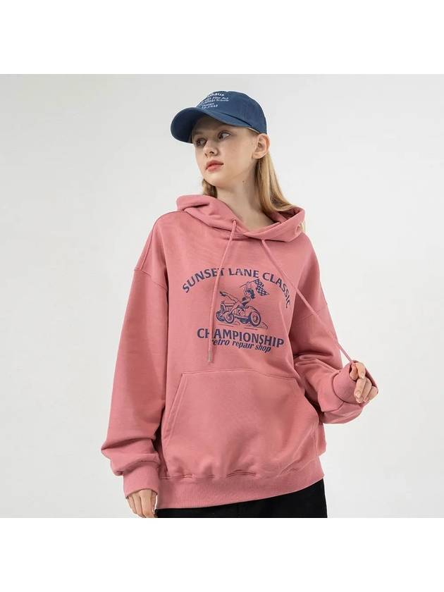 BUNNY GIRL CHAMPS HOOD TEE BABY PINK - POLYGRAM - BALAAN 1