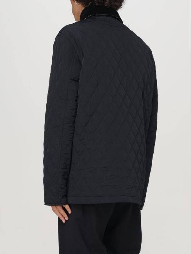 Corduroy Collar Quilted Jacket Black - BURBERRY - BALAAN 3