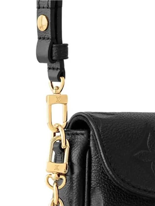 Women's Ivy Monogram Empreinte Chain Shoulder Bag Black - LOUIS VUITTON - BALAAN 6