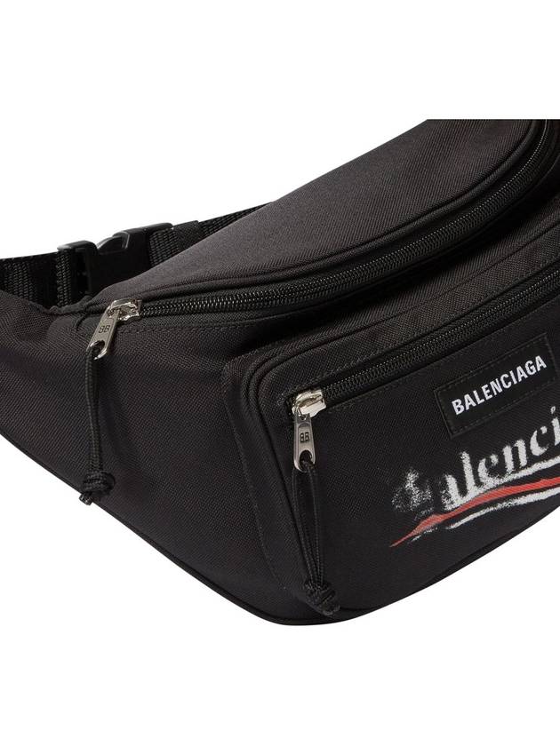 Explorer Logo Print Belt Bag Black - BALENCIAGA - BALAAN 6