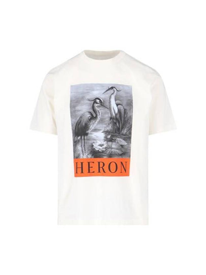 T-shirt HMAA032C99JER0030110 0110 WHITE BLACK - HERON PRESTON - BALAAN 2