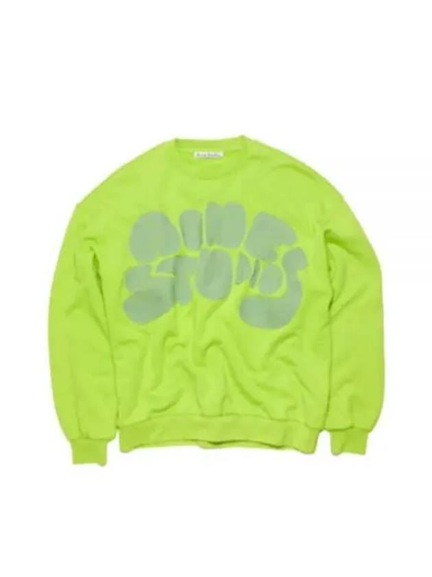 Bubble Logo Crew Neck Sweatshirt Green - ACNE STUDIOS - BALAAN 2