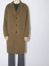 Men's Button Up Single Breasted Coat Khaki Green - ACNE STUDIOS - BALAAN 2