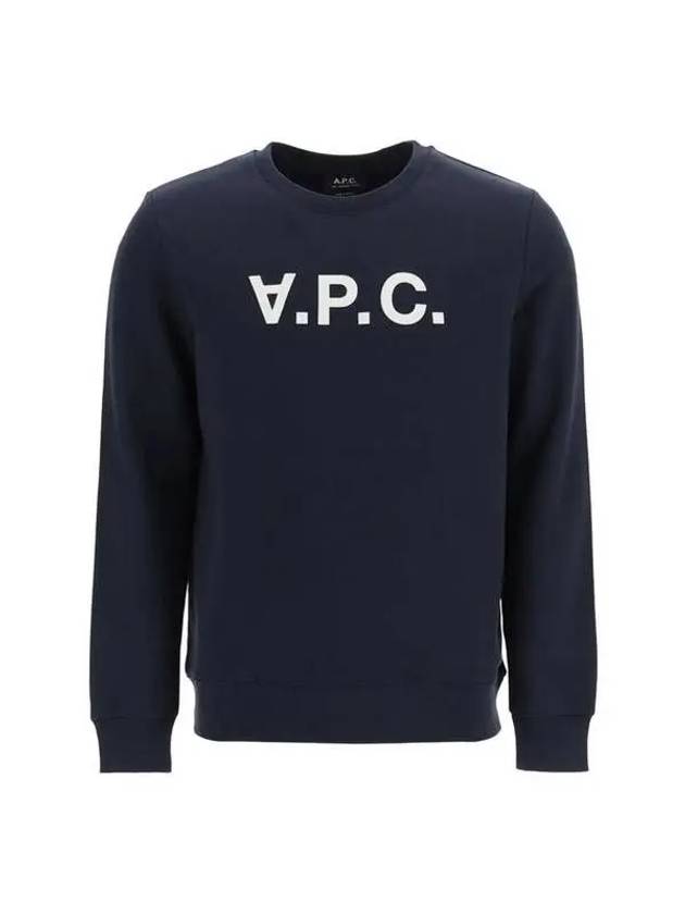 VPC Logo Crew Neck Sweatshirt Navy - A.P.C. - BALAAN 2