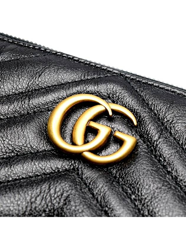 GG Marmont Leather Pouch Bag Black - GUCCI - BALAAN 6