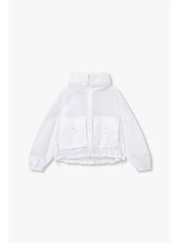 Women s Nylon Ripstop Zip Up Jacket White - HERNO - BALAAN 1