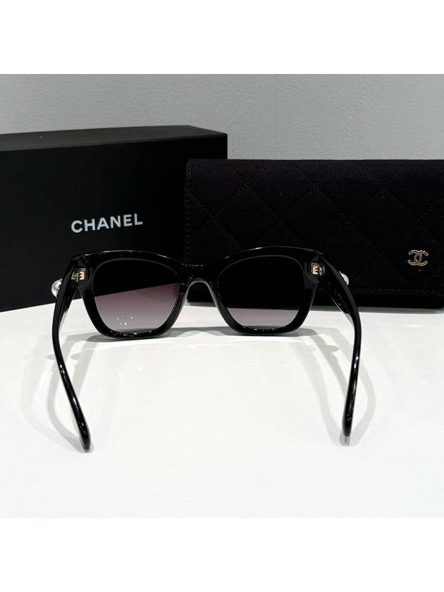 Sunglasses square frame camel pearl heart decoration point - CHANEL - BALAAN 4