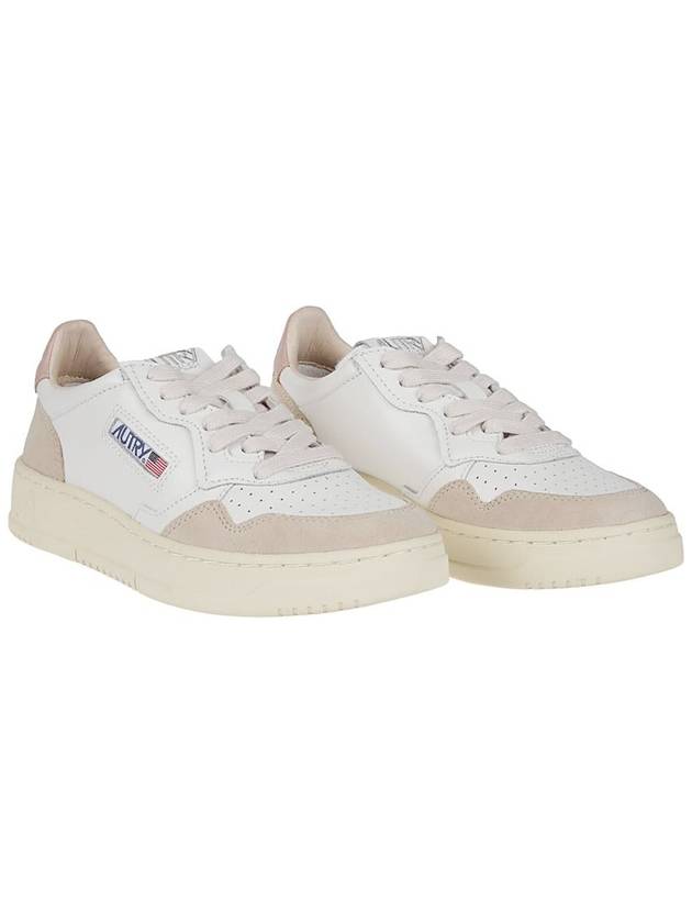 Medalist Leather Suede Low Top Sneakers White Pink - AUTRY - BALAAN 6