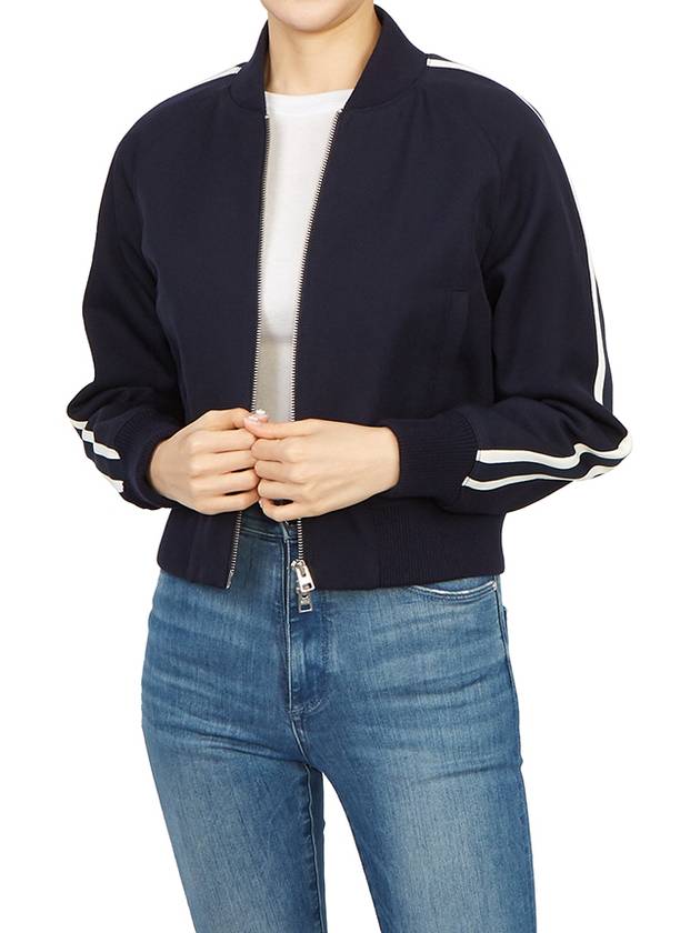 Zip-Up Bomber Jacket Navy - AMI - BALAAN 7