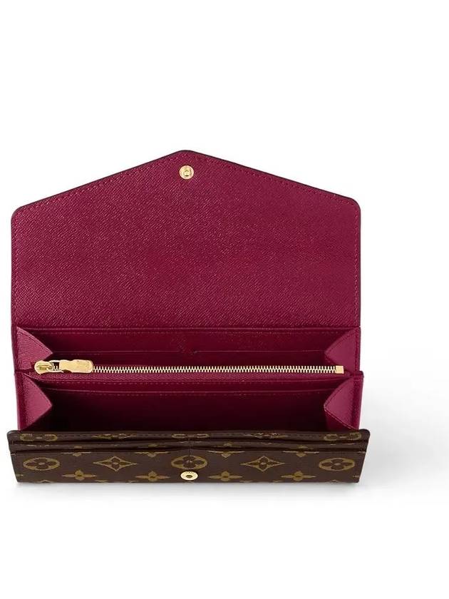 Sarah Monogram Long Wallet Fuchsia Pink - LOUIS VUITTON - BALAAN 4