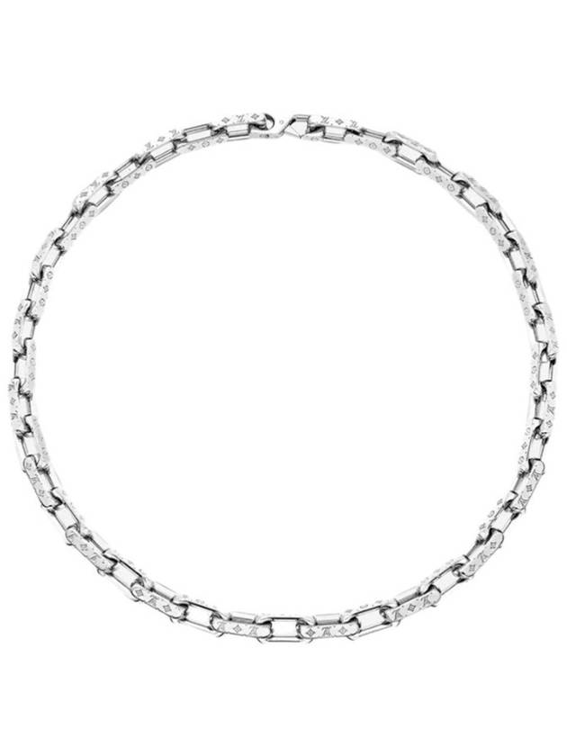 Monogram Chain Necklace Silver - LOUIS VUITTON - BALAAN 3