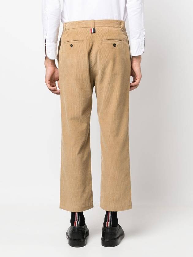 Men's Corduroy Straight Pants Beige - THOM BROWNE - BALAAN 4