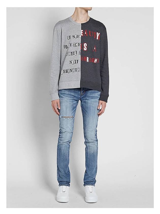 Lettering Sweatshirt Gray - VALENTINO - BALAAN 5