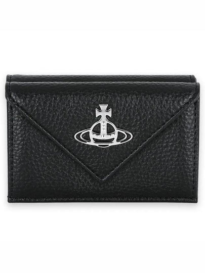 Envelope Vegan Biogreen Grain Half Wallet Black - VIVIENNE WESTWOOD - BALAAN 2